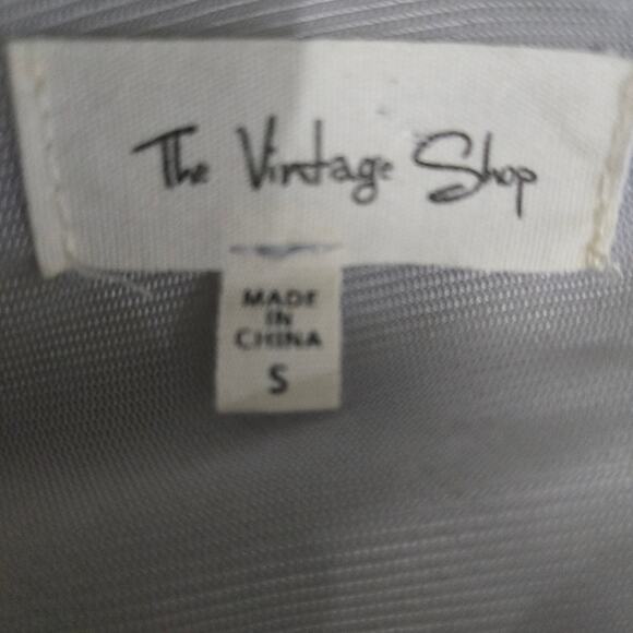 Vintage Shop One Shoulder Crop Top Heather Grey Sweatshirt Sporty Cotton Small - Picture 7 of 14